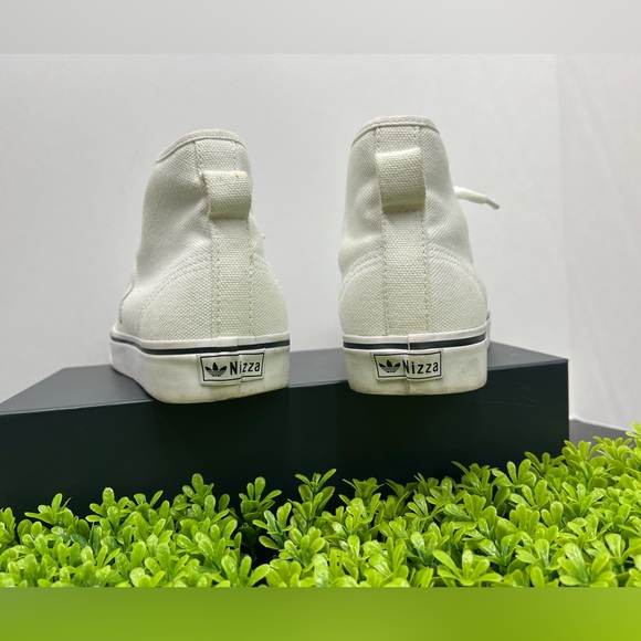 Adidas Originals Nizza High Cloud WHITE/BLACK Size 5.5 ( FW8351) Rare - Picture 5 of 11